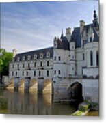 Late Day Shadows At Chateau De Chenonceau Metal Print