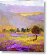 Lavender Fields And Hills Metal Print
