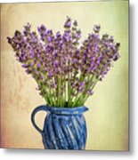 Lavender In Vase Metal Print