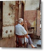 Life In Islamic Cairo Metal Print