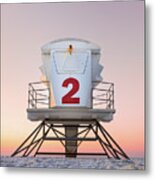 Lifeguard Stand Casino Beach Pensacola Florida Sunrise Metal Print
