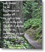 Life's Journey Down A Path Chosen For Us Metal Print