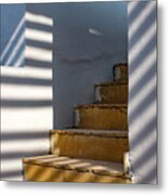 Light And Shadow Staircase Metal Print