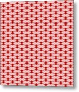 Light Diamond Grid With Filled Inset Pattern In Light Coral And Venetian Red N.1878 Metal Print