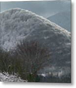 Light Games Between Clouds And Snow On The Volcano Metal Print