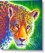 Light In The Rainforest - Jaguar Metal Print