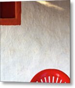 Light Streak Vs The Red Chair Metal Print