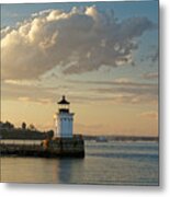 Lighthouse In The Evening Metal Print