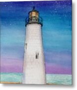 Lighthouse Night Metal Print