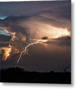 Lighting The Evening Sky Metal Print