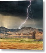 Lightning Strike In Colorado Metal Print