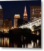 Lights In Cleveland Ohio Metal Print