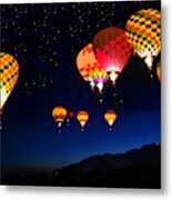 Lights Over Albuquerque Metal Print