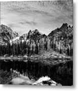 Little Colchuck Lake Black And White Metal Print