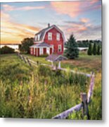 Little Red Cottage Metal Print