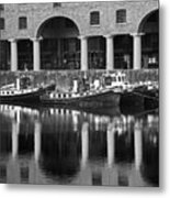 Liverpool. Albert Dock Moored Boats B. Metal Print