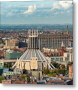 Liverpool Skyline Rooftop View Metal Print