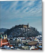 Ljubljana Castle And City Centre Metal Print