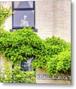 Lockkeepers Cottage Window Rochdale Canal Lock 54 Slattocks Uk Metal Print