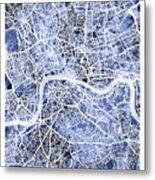 London England Street Map #55 Metal Print