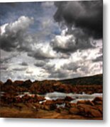 Lone Bench In The Dells Metal Print