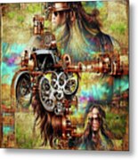 Long Haired Hippie Freak Metal Print