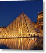 Louvre Reflections Metal Print