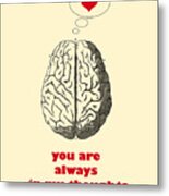 Love Brain Metal Print