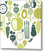 Love Healthy Food Metal Print