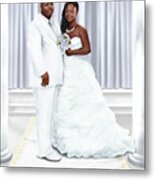 Lovely Trena Wedding Day A4 Metal Print