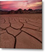 Lowest Point In Death Valley Metal Print
