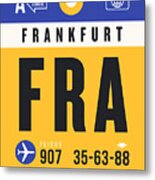 Luggage Tag A - Fra Frankfurt Germany Metal Print