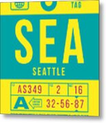 Luggage Tag B - Sea Seattle Usa Metal Print