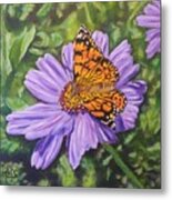 Lydia's Painted Lady Metal Print