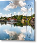 Magic Springs Park Panorama - Hot Springs Arkansas Metal Print