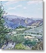 Malibu Creek From Las Virgenes Valley Metal Print