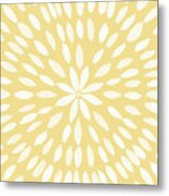 Mandala Flower #5 #yellow #drawing #decor #art Metal Print