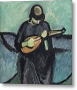 Mandolin Player By Harald Giersing Metal Print