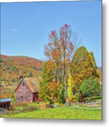 Maple Grove Farm Vermont Fall Colors Metal Print