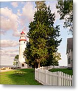 Marblehead Lighthouse Entrance Square Metal Print