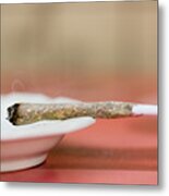 Marijuana Cigarette Metal Print