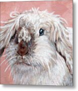 Marshmallow - Bunny Painting Metal Print