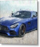 Mercedes-benz Amg Gt Coupe Painting By Vart Metal Print