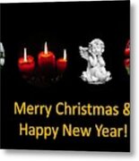 Merry Christmas And Happy New Year Metal Print