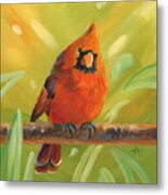 Messenger - Cardinal Painting Metal Print