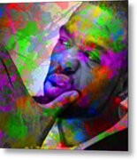 Method Man Famous Rapper Paint Splatters Colorful Portrait Metal Print