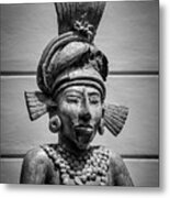 Mexican Statue Cancun Mexico Metal Print