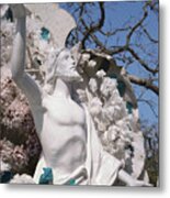 Mexico Cemetery Sculpture - The Resurrection Of Christ Metal Print
