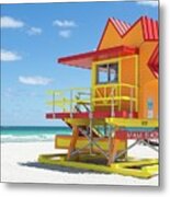Miami Beach Lifeguard Station Metal Print