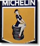Michelin Vintage Sign Metal Print